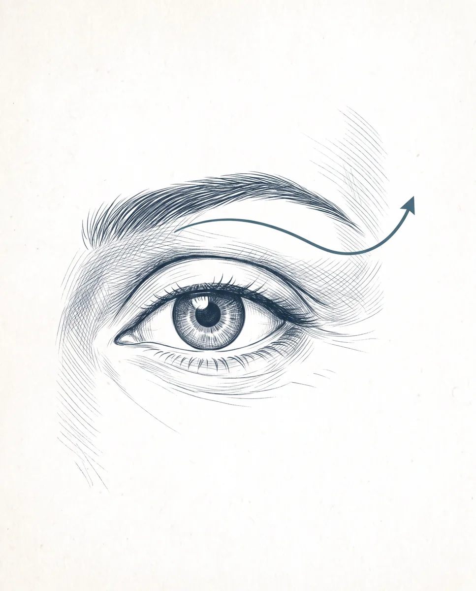Ilustração da região dos olhos